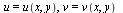 u = u(x, y), v = v(x, y)